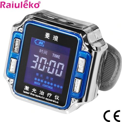 650nm Laser Therapy Watch Sinusitis Wrist Watch Diode LLLT For Cholesterol Hypertension Treatment Diabetic Therapy Instrument