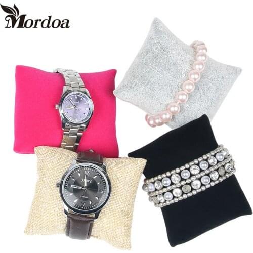 Mordoa 2017 20pcs Small Linen Flannelette Bracelet Watch Pillow Jewelry Displays