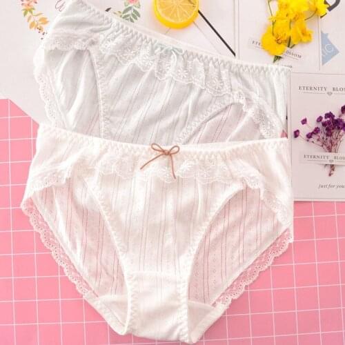 New Sexy Cotton Hollow Breathable Women Underwear Delicate Lace Soft Solid Female Panties High Quality Seamless Low Waist Breifs