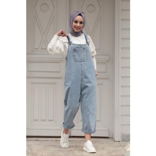 2021 new Season SİMONA BLUE JUMPSUIT SHIRT KOMBİN Muslim Hijap Hijab