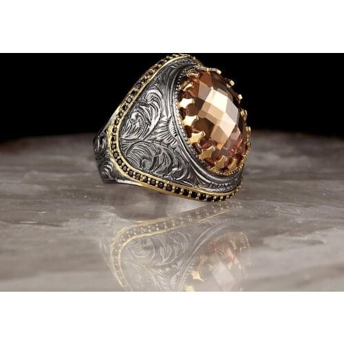 Edging Plating Pen İşçilikli 925 Sterling Silver Ring