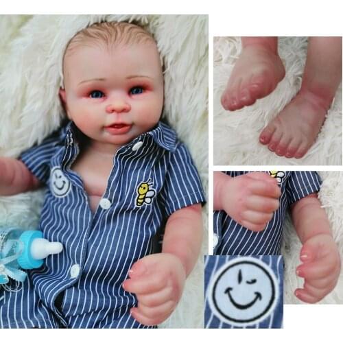 OtardDolls Bebe Reborn Doll Exquisite 18" full Silicone reborn baby Dolls boy girl baby real alive doll can bathe toys gift
