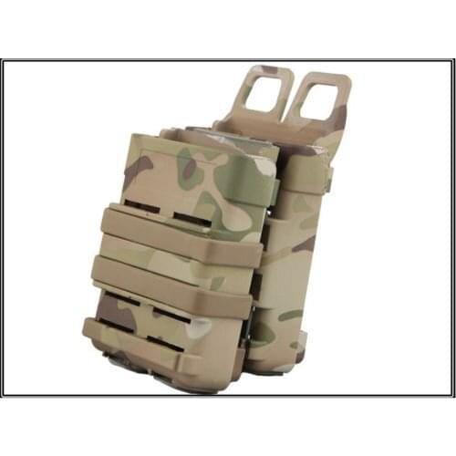 Airsoft MULTICAM Fast Mag Molle Pouch M4 Double FastMag Clip / 5.56mm Magazine