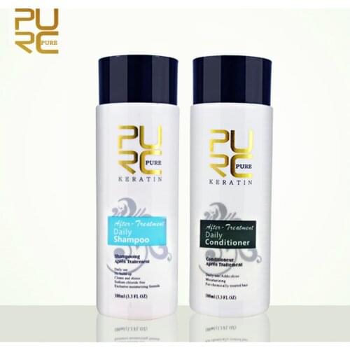 PURC Daily Shampoo 100ml And Daily Conditioner 100ml Set Professional Use For Keratin Hair Treatment Unisex Daily Hair Care Set