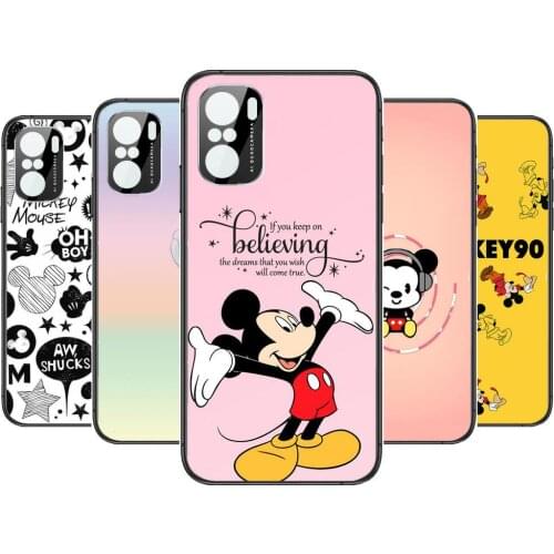 Different Mickey Mouse Phone Case For xiaomi redmi POCO F1 F2 F3 X3 Pro M3 9C 10T Lite NFC Anime Black Cover Silicone Back Prett