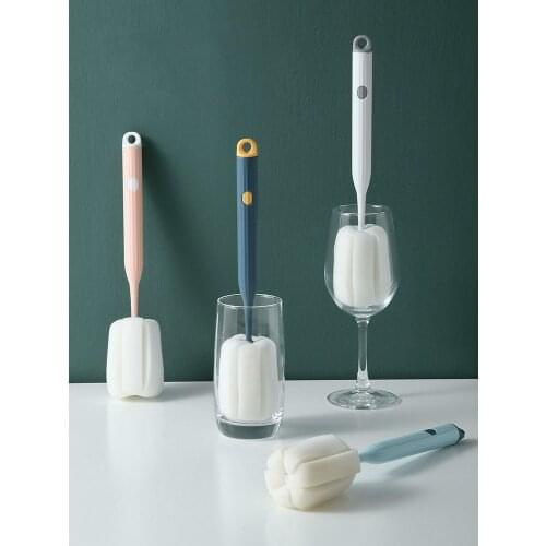 1 Pcs Glass Brush Long Handle Cup Brush Household Tea Wash Cup Sponge Brush Cup Brush Artifact Long Handle Kitchen Cleaning Tool