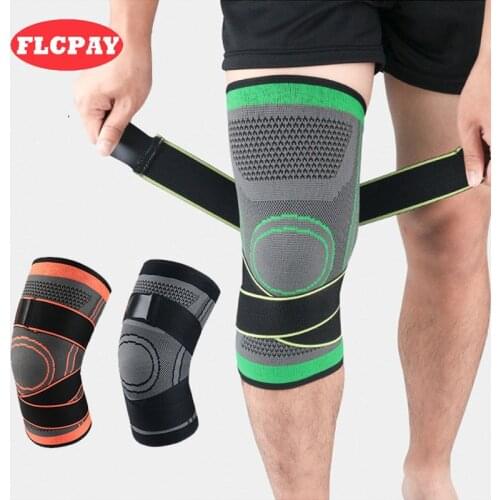 1PC Sports Kneepad Men Women Pressurized Elastic Knee Pads Support Fitness Basketball Volleyball Brace Protector Knee Sleeve