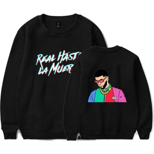 Anuel AA Printed Hoodies Sweatshirt Coat Real Hasta La Muerte casual Tracksuit Costume Men Women Clothing Anime Pullover Hoodie