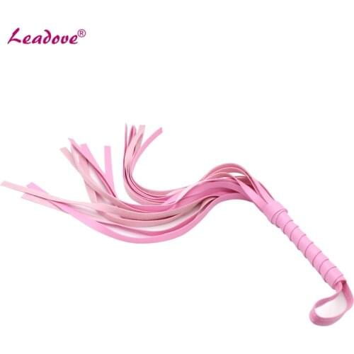Adult Games Rubber Flirting Whip Leather Handle Whip Flogger Cat Nine Tail Adult Sex Toy Role Play Bondage XN0113