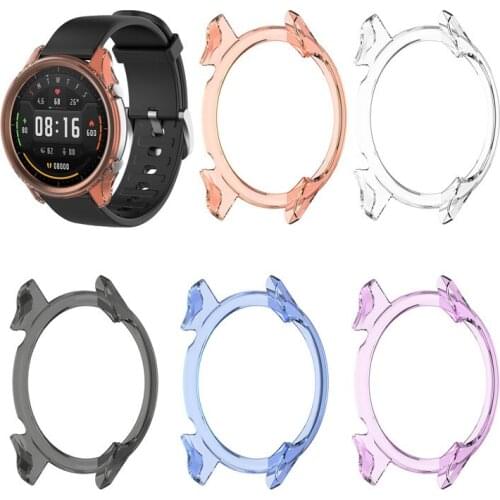 Protective TPU Frame Cover Case Shell for Xiaomi watch color for mi watch color smart watch cover Skin Shell Soft