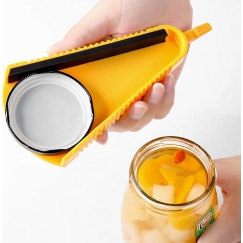 1PCS Multi Function Jar Opener 5 in 1 Can Bottle Opener Kit Silicone Handle Easy to Use for Children Elderly