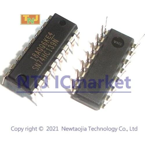 10 PCS SN74HC139N DIP-16 74HC139 74HC139N Dual 2-Line To 4-Line Decoders/Demultiplexers 16-PDIP Chip IC