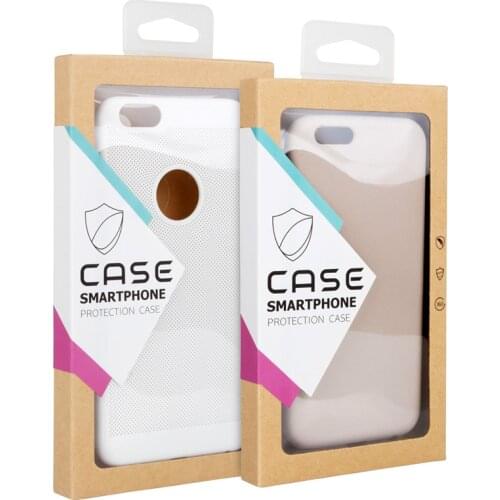 200pcs Custom Logo Blister Retail Packaging clear Package packing Box For iPhone 7 case phone cover shell phone accessory KJ-600