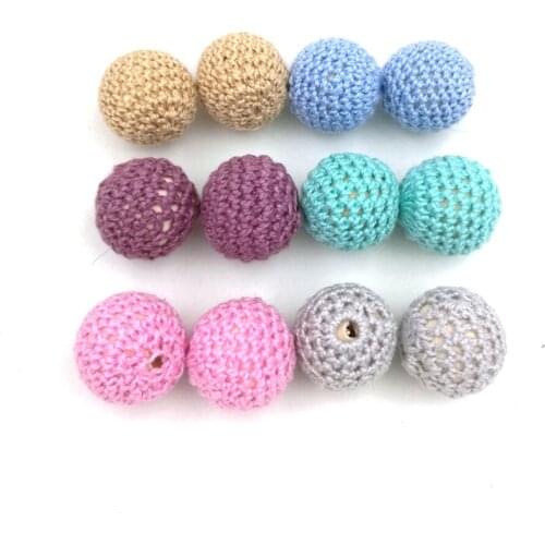 50PCS Chunky Round wooden crochet beads,56 colors, 20mm wooden beads,hand knitted bead pattern colorful WC012