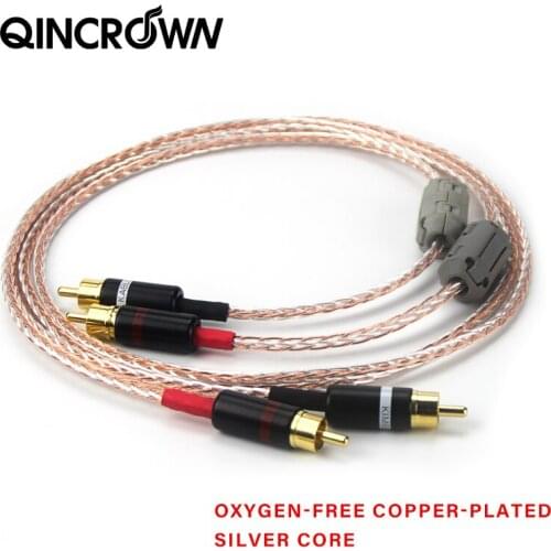 7N OCC PLATA Y COBRE HIFI RCA cable 2RCA high voltage cable Interconexion 1 m 2 m 3 m