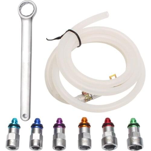 8PCS Brake Cylinder Screw Oil Drain Socket Wrench Brake System Exhaust Wrench Oil Drain Exhaust Wrench