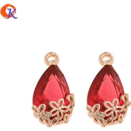 Cordial Design 100Pcs 9*16MM Jewelry Accessories/Crystal Earring Connector/DIY Jewelry Making/Hand Made/Earring Findings/Pendant