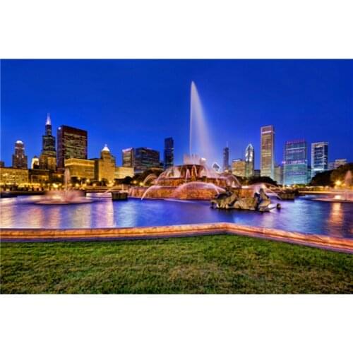 Diy 3D square full Drill Diamond Painting Cross Stitch Pasted Painting, diamond embroidery Fountain and buildings picture A6850R
