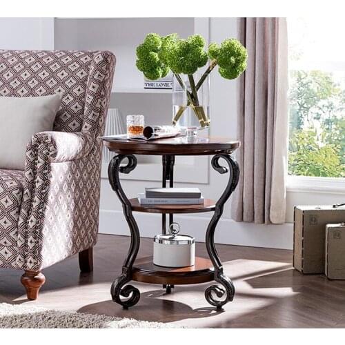 American round a few European side small coffee table Phone table creative simple small side table Living room storage side cabi