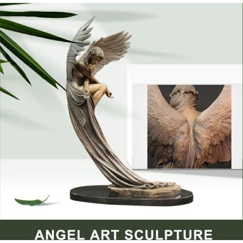 Angel Art Sculpture Angel Salvation Decoration Angel Memorial Redemption Statue Creative Angel Resin Decoration Furnishings