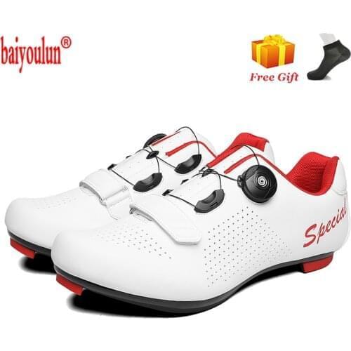 BAIYOULUN Cycling Shoes Men Outdoor Sport Bicycle Shoes Self-Locking Professional Racing Road Bike Shoes