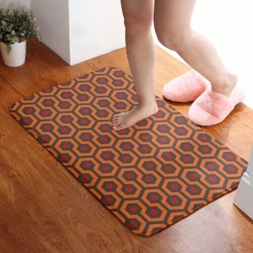 New 3D Printed Waterproof Kitchen Floor Mat Funny Hexagon Doormat For Entrance Door Modern Living Room Bathroom Non-Slip Carpet