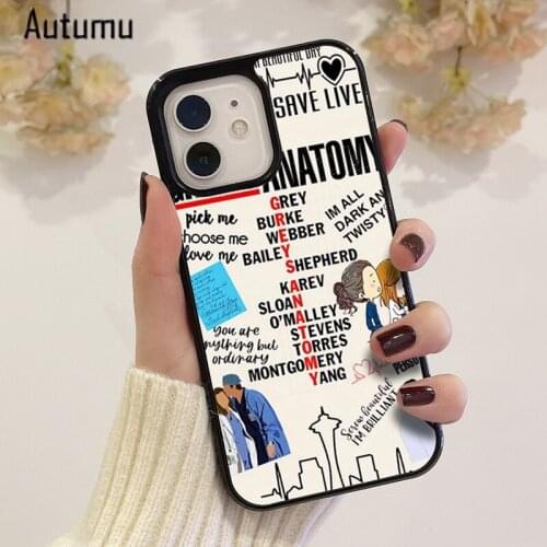 Phone Case for iPhone 12 mini X XS XR 11 Pro Max SE 2020 5 6S 7 8 Plus Samsung Galaxy S9 S10 S20 S21 Grays Anatomy Quote Cover
