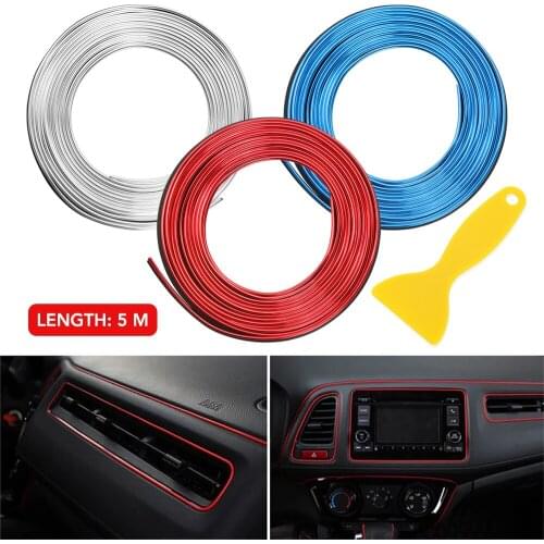 Car Moulding Decoration Flexible Strips 5M Interior Car-styling for Seat Leon Ibiza Ateca Sportcoupe Alhambra Exeo Altea Arona