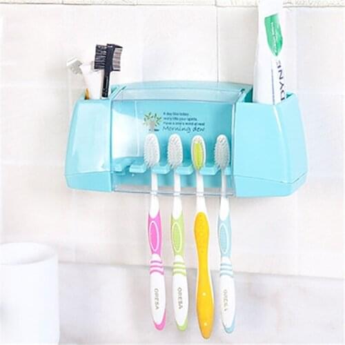 Toothpaste Holder Toothbrush Holder Wall Mounted Creative Kids Holder Stand Hanger for Bathroom Toiletries Storage Rack