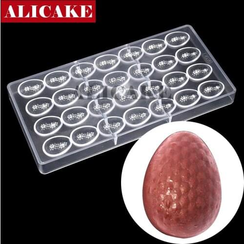 Polycarbonate Chocolate Egg Mold Tools for Chocolate Candy Mould Form Tray 3D Easter Eggs Form For Baking Cake Chocolate Molds