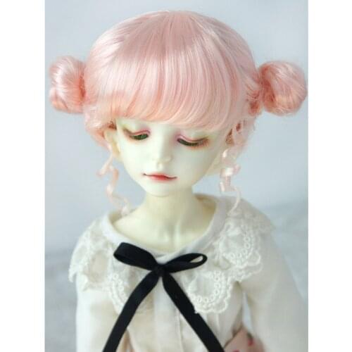 JD466 7-8inch 18-20CM Full Bangs Two cute Pony Synthetic mohair Doll wigs 1/4 MSD BJD doll accessories