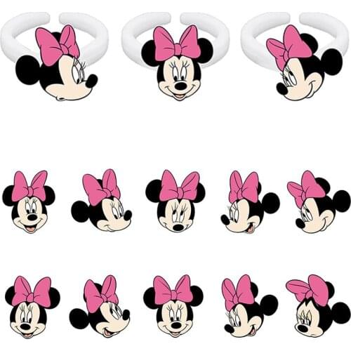 Disney Minnie Mickey Mouse Avatar Pattern Personality Creative Design Cartoon Ring Acrylic Ring Holiday Epoxy Ring