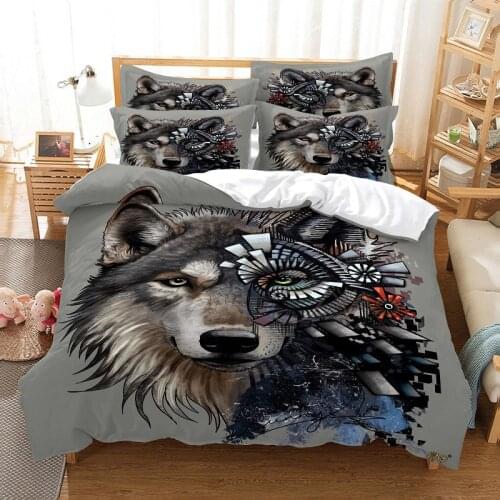 The Wolf of Mechanical Eye Duvet Cover Set 3d Digital Printing Bed Linen Fashion Design Comforter Cover Bedding Sets Bed Set
