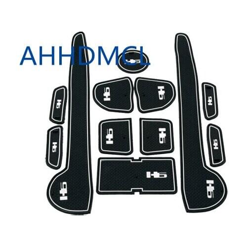 Car Door Groove Mat Gate Slot Cup Armrest Storage Pad Mat For Haval H6 2011 2012 2013 2014 2015 2016 2017