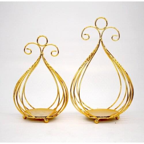 Nordic Creative Metal Candle Holder Electroplating Gold Candlestick Wedding Wrought Iron Props Candle Cup Home Decorations
