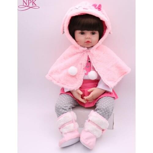 Big size 60cm toddler Silicone Reborn Baby Dolls Boneca Bebe doll reborn Lifelike Real Girl Doll Birthday Christmas Gift