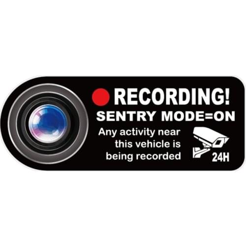 Monitoring Warning Signs Car Body Decal Car Stickers Motorcycle Decorations Vinyl Decals 15cmx6cm