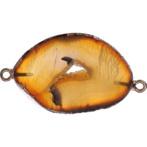 Irregular Natural Crystal Pendant agat Crystal Druzy Pendant Handmade Gems Natural Stone Pendants Connector For Jewelry Making