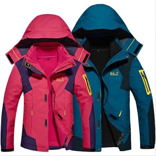 NEW UNCO&BOROR High End Couples Outdoor Jackets Camping Hiking Jacket Coat Climbing Three-in-one Triple Polar Fleece Jackets