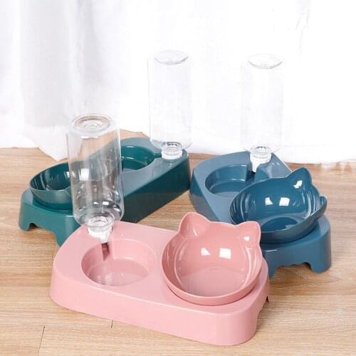 Single Pet Bowls Dog Food Water Feeder Automatic Cat Bowl Pet Drinking Dish Feeder Cat Puppy Feeding Supplies Small Dog Accessor