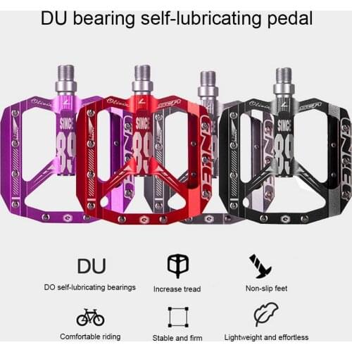 A Pair Ultralight Mountain Bike Bicycle Pedal DU Bearings Anti-slip MTB Aluminum Alloy Cycling Pedals Bicycle Accessories