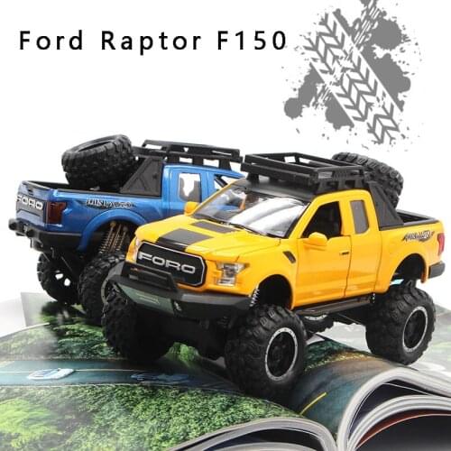 Ford Raptor F150 Pickup Truck Modified Big Wheel Version Childrens Toy Car Car Decoration Alloy Simulation Car Model Collection
