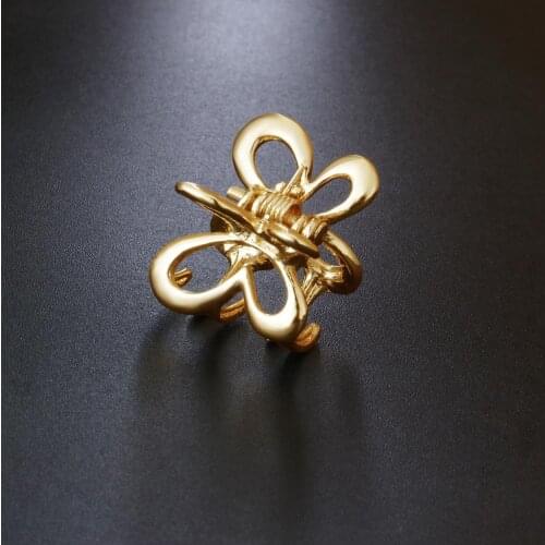 Hollow Butterfly Flora Small Hair Claw for Women Girls Alloy Metal Clamps Hair Crab Hair Clip Hairgrip Accessories Headwear