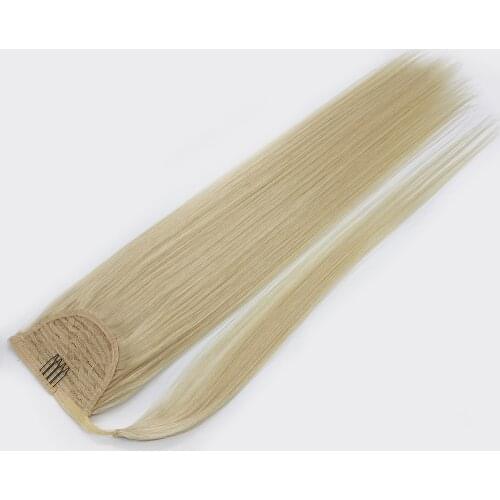 Bluelucky High Quality One Donor European Remy Human Hair Ponytail Extensions Straight 100g/Piece