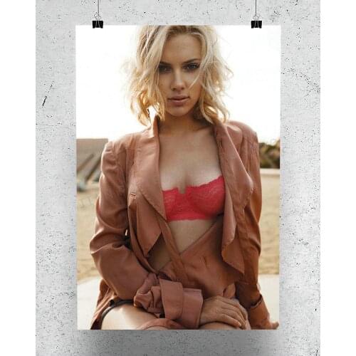 R0207 Scarlett Johansson 04 Star Sexy Beautiful Girl Model Wall Sticker Silk Poster Art Home Decoration