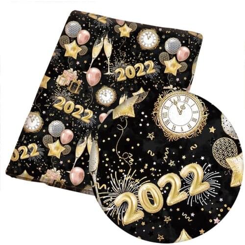 Christmas DIY 50*145CM polyester cotton Fabric Patchwor Printed for Tissue Kids Home Textile for Sewing Doll Dress Curtain