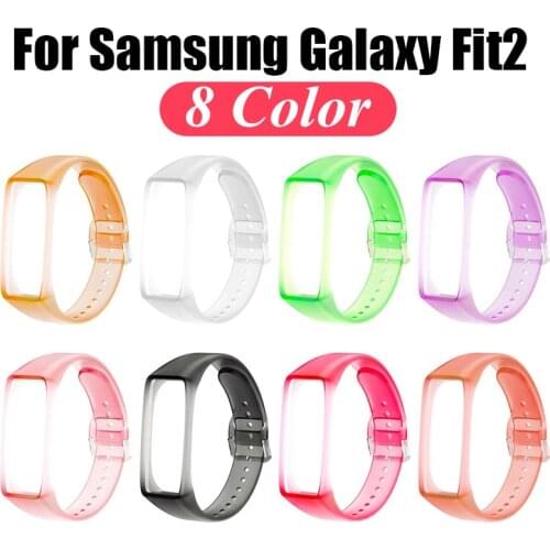For Samsung Galaxy Fit 2 Strap Transparent Silicone Bracelet Replacement Watchband Wrist Strap For SM-R220 Galaxy Fit2 Strap
