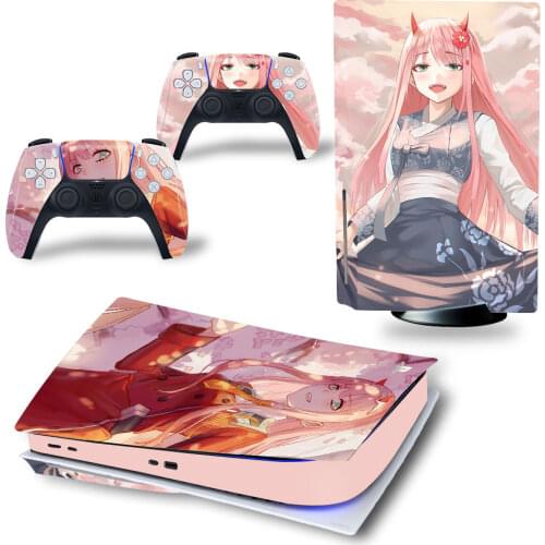 Girl2 Style PS5 Disc Edition Skin Sticker for Playstation 5 Console & 2 Controllers Decal Vinyl Protective Skins Style 1