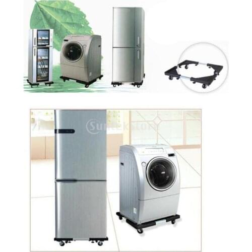 Refrigerator Rack，Portable push roller with 4 360 degree swivel wheels Plastic+Stainless Steel for Dryer/Washer/Refrigerator