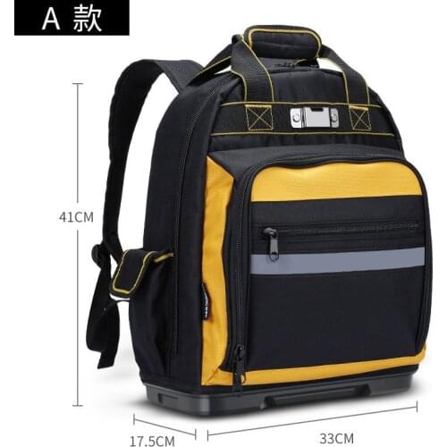 Shoulders Tool Bag Backpack Portable Multi-Function Electrical Maintenance And Installation Kits Thick Canvas Large Work Package